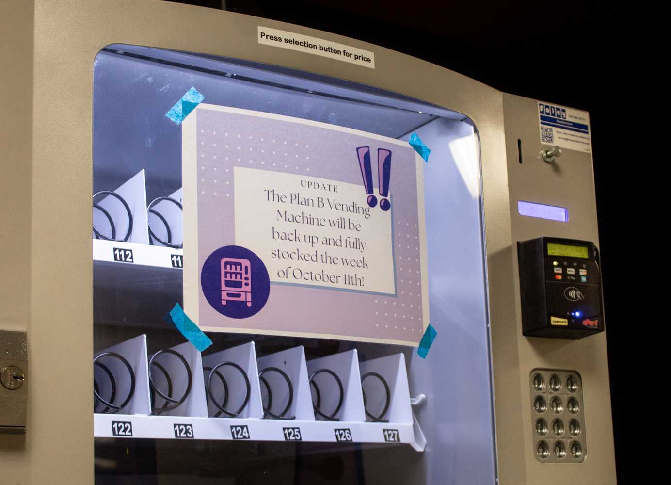 Plan B vending machine