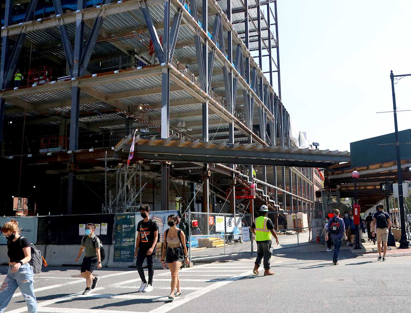 Construction site of the Center for Computing and Data Sciences