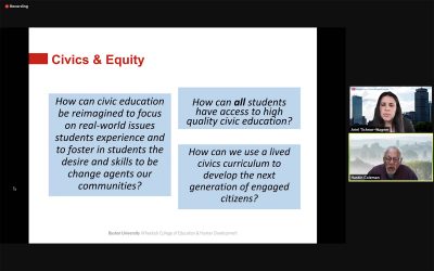 reimagining civic education for equity event hosted by wheelock college at boston university