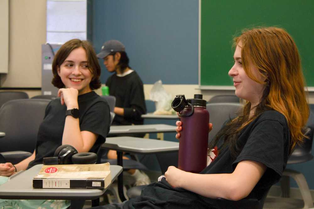 Members of the Boston University Book &amp; Ink club (BUBI) at a meeting on Friday. BUBI is a new organization on campus for readers and writers that was formed after president Seheni Kariyawasan noticed a lack of book clubs at BU. ZARA MEGGETT/ DFP PHOTOGRAPHER