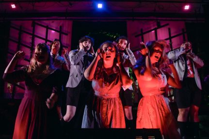 Boston University on Broadway performs a dress rehearsal of Spring Awakening on Wednesday. BUOB performed four sold-out shows from Nov. 30 to Dec. 2. ERIN MOSIER/DFP PHOTOGRAPHER