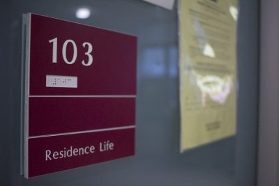residence life office sign
