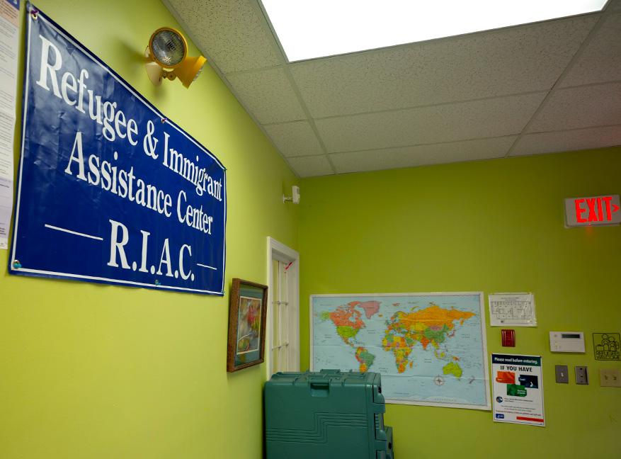 Inside the Refugee and Immigrant Assistance Center in Roxbury. Massachusetts. Governor Charlie Baker said in a tweet Tuesday the state is ready to assist Afghan refugees coming into the country following the Taliban’s takeover of Afghanistan's capital city, Kabul. ANH NGUYEN/ DAILY FREE PRESS STAFF