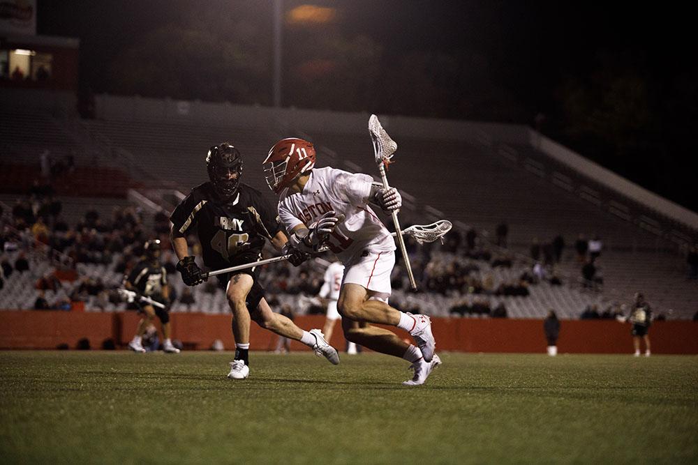 Boston University men's lacrosse against United States military academy