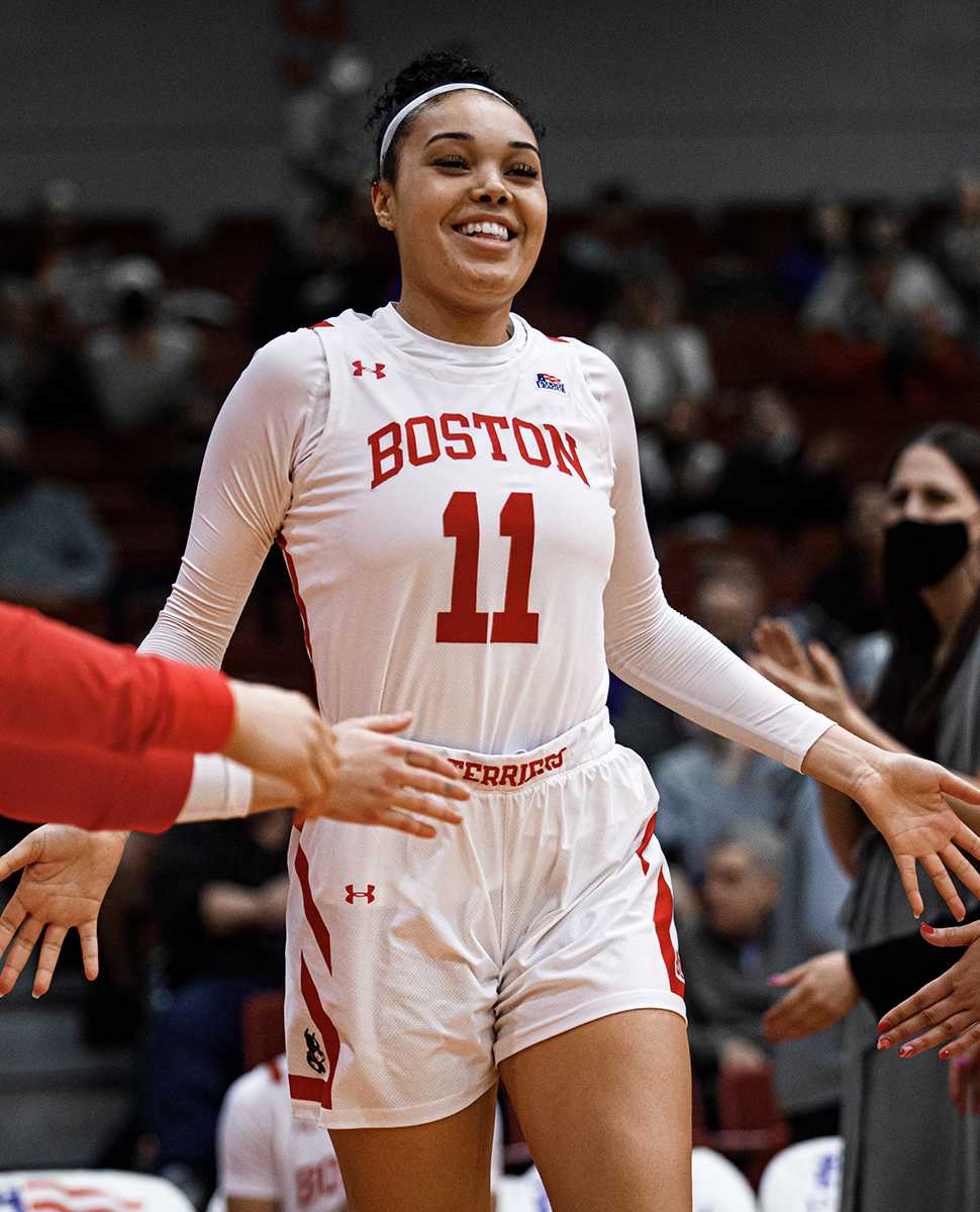 Boston University women's basketball against Army, patriot league