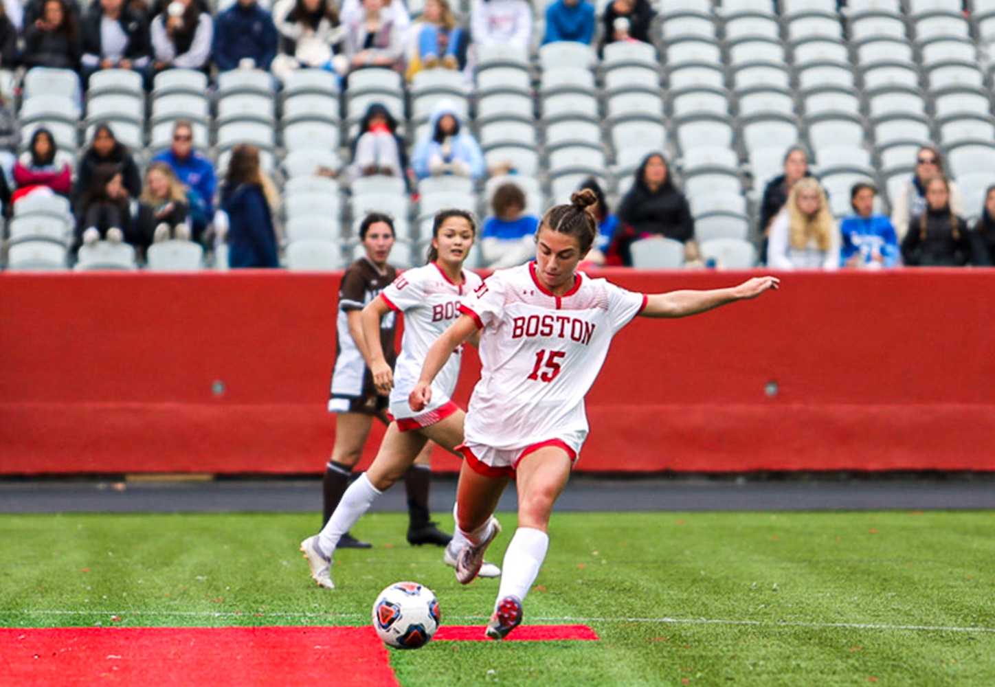 Sophomore midfielder Giulianna Gianino during a game against Lehigh University last season. The Terriers defeated University of New Hampshire 2-1 this Sunday. ELIZA NUESTRO/DFP FILE
