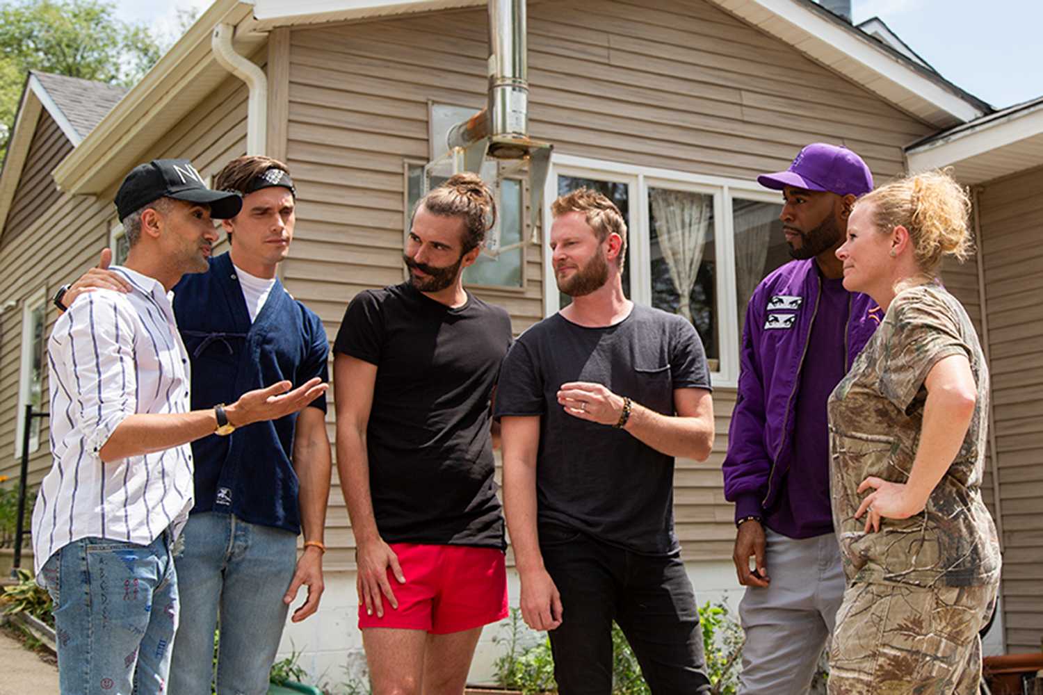 The cast of “Queer Eye” during the show’s latest season on Netflix, available as of March 15. COURTESY CHRISTOPHER SMITH/ NETFLIX