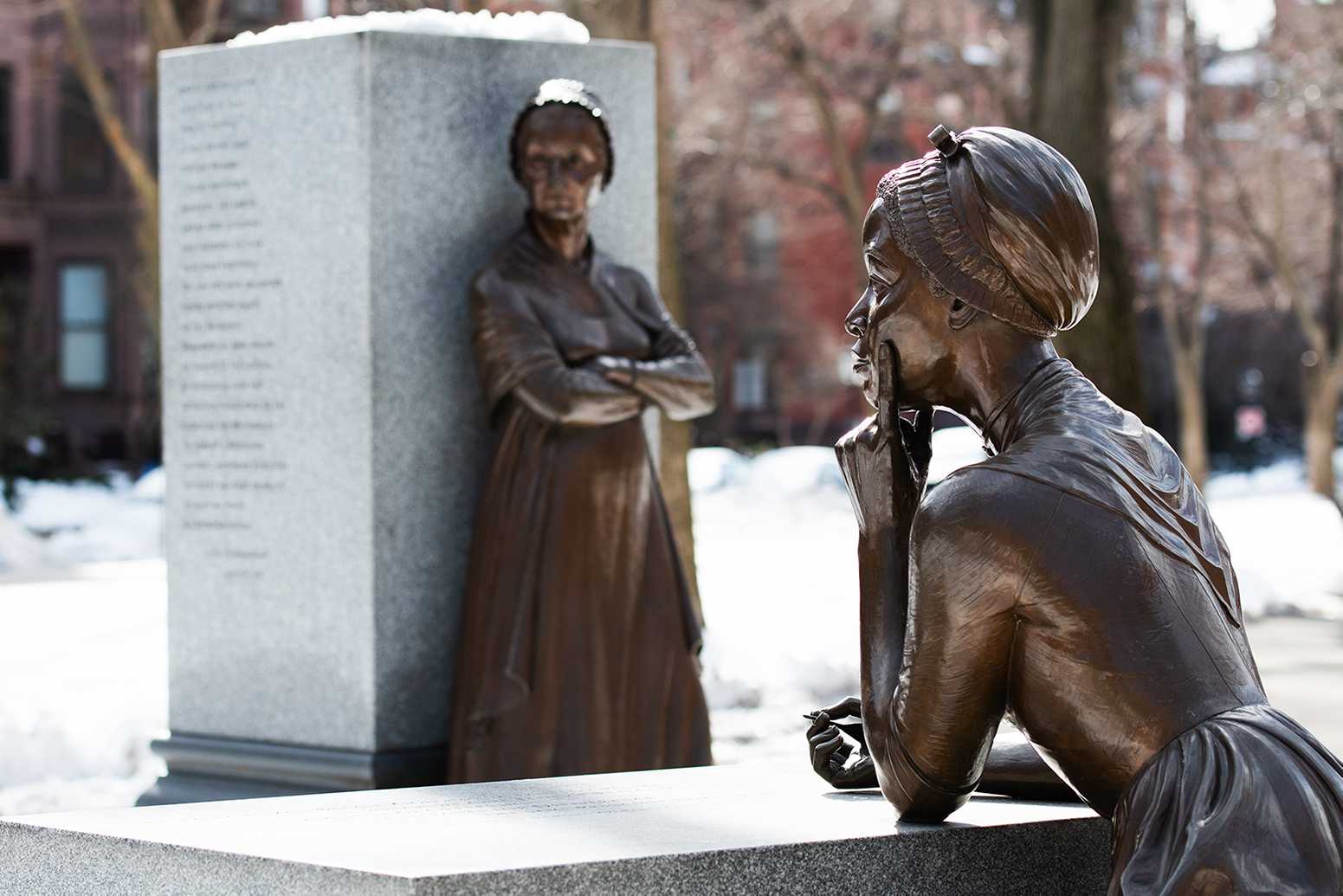 The Boston Women’s Memorial on the Commonwealth Avenue Mall. The City is holding events this month to pay tribute to women's achievements throughout history. RYAN GREGORY/ DAILY FREE PRESS STAFF