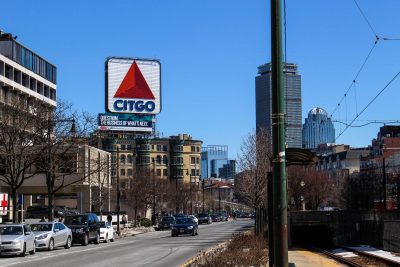 Commonwealth Avenue from the Blandford St. T stop