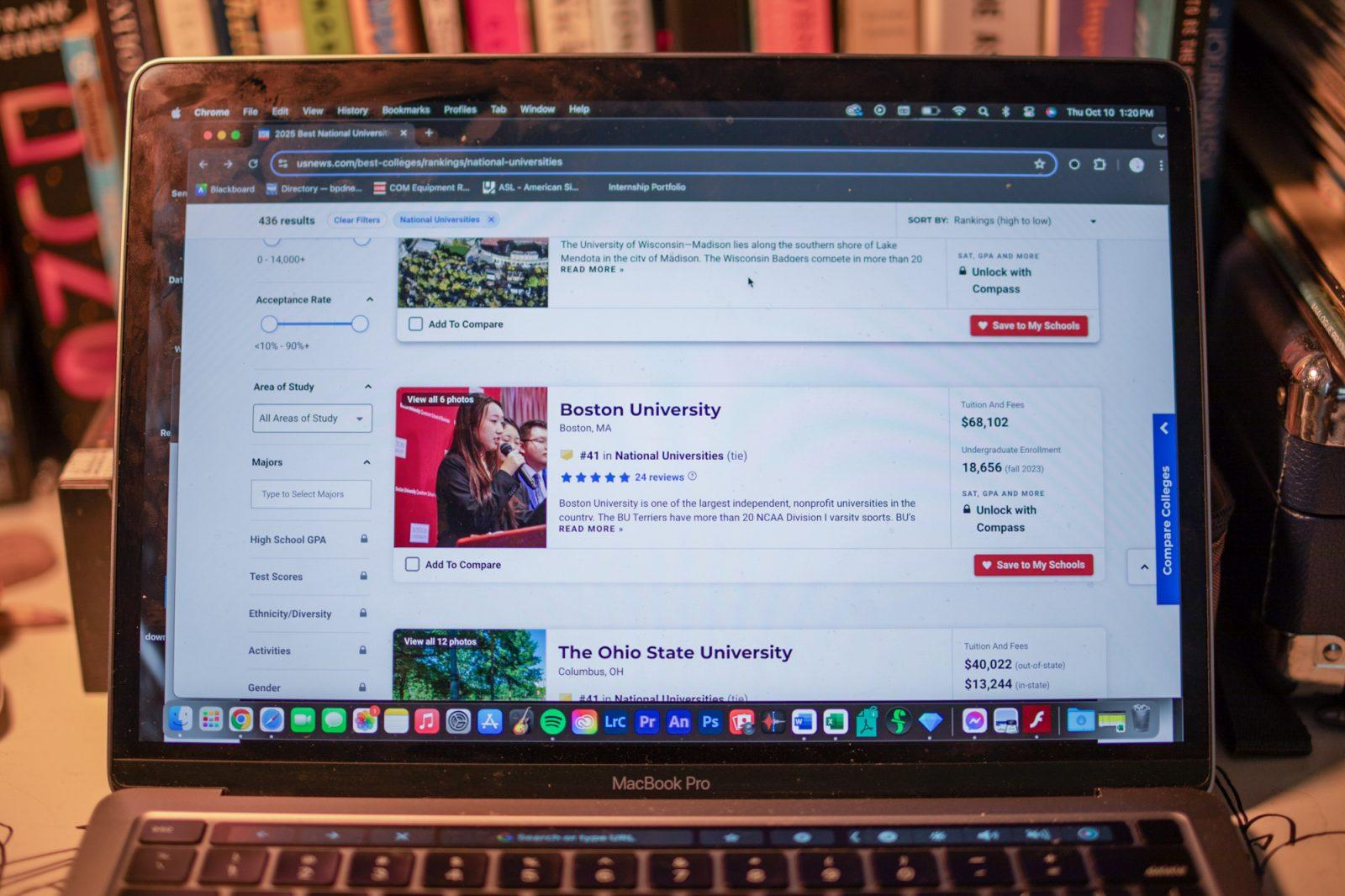 The U.S. News &amp; World Report website’s national university ranking page. The majority of college admissions officers believe that the U.S. News’s ranking system has lost its value among students and universities. ZACH SCHWARTZ/DFP PHOTOGRAPHER