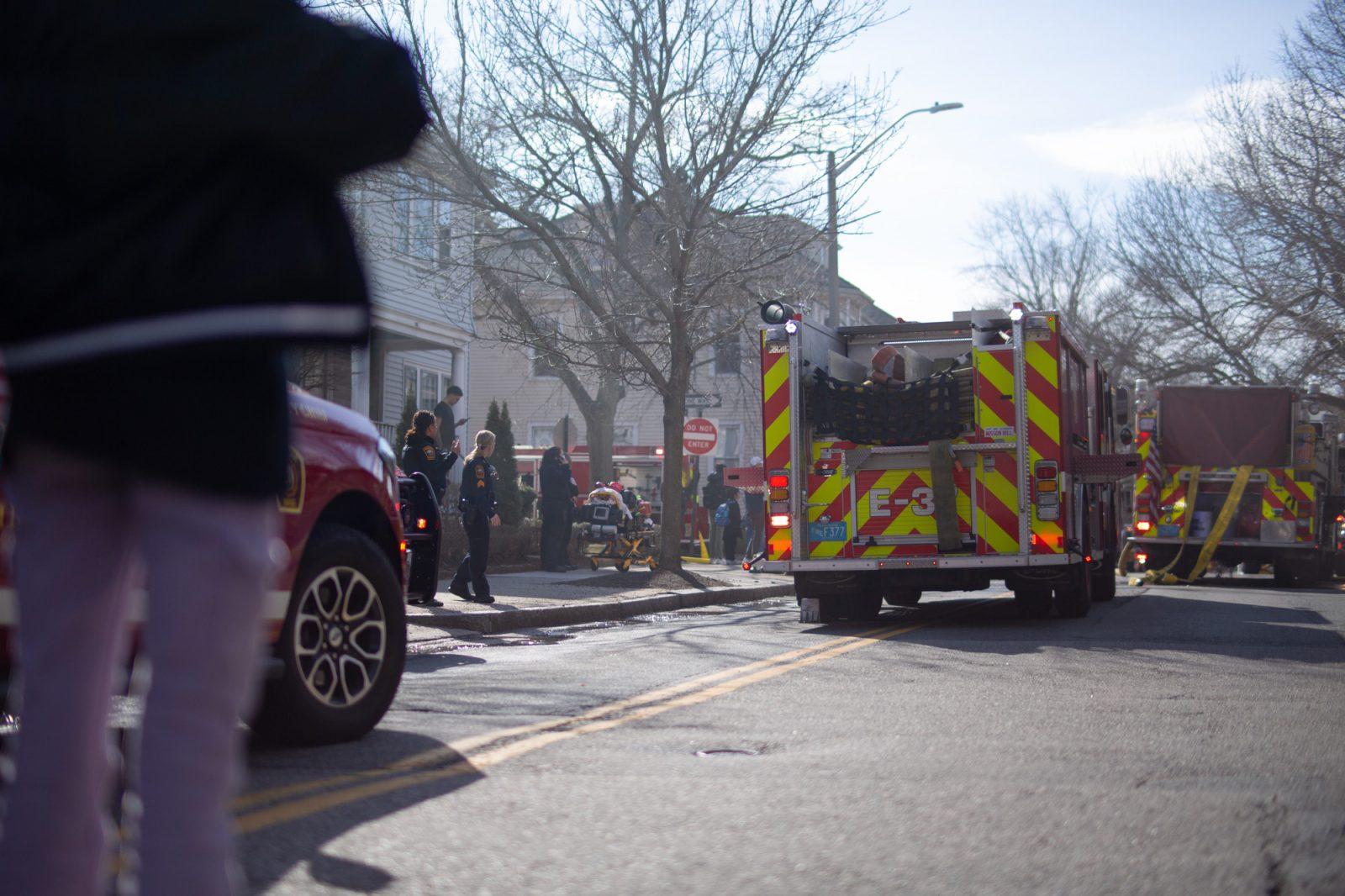 Firefighters respond to a house fire on Freeman Street Friday. The fire was extinguished by around 4:30 p.m and the cause is still unknown. ZACH SCHWARTZ/DFP PHOTOGRAPHER 