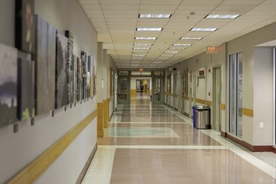 hallway in the college of arts and sciences at boston university
