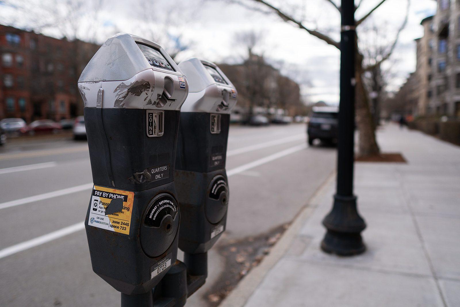 Parking in front of Boston meters will be free every Saturday for the rest of the year to encourage shoppers to support small businesses. SOPHIE PARK/ DFP FILE

