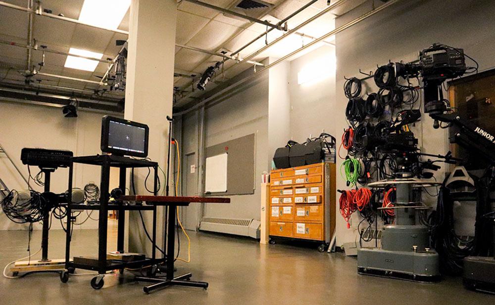 Camera equipment in Studio West at Boston University College of Communication. BU’s Equal Opportunity Office will be looking into allegations of sexual misconduct against COM assistant professor Christophor Cavalieri. MAGGIE WEN/DFP STAFF