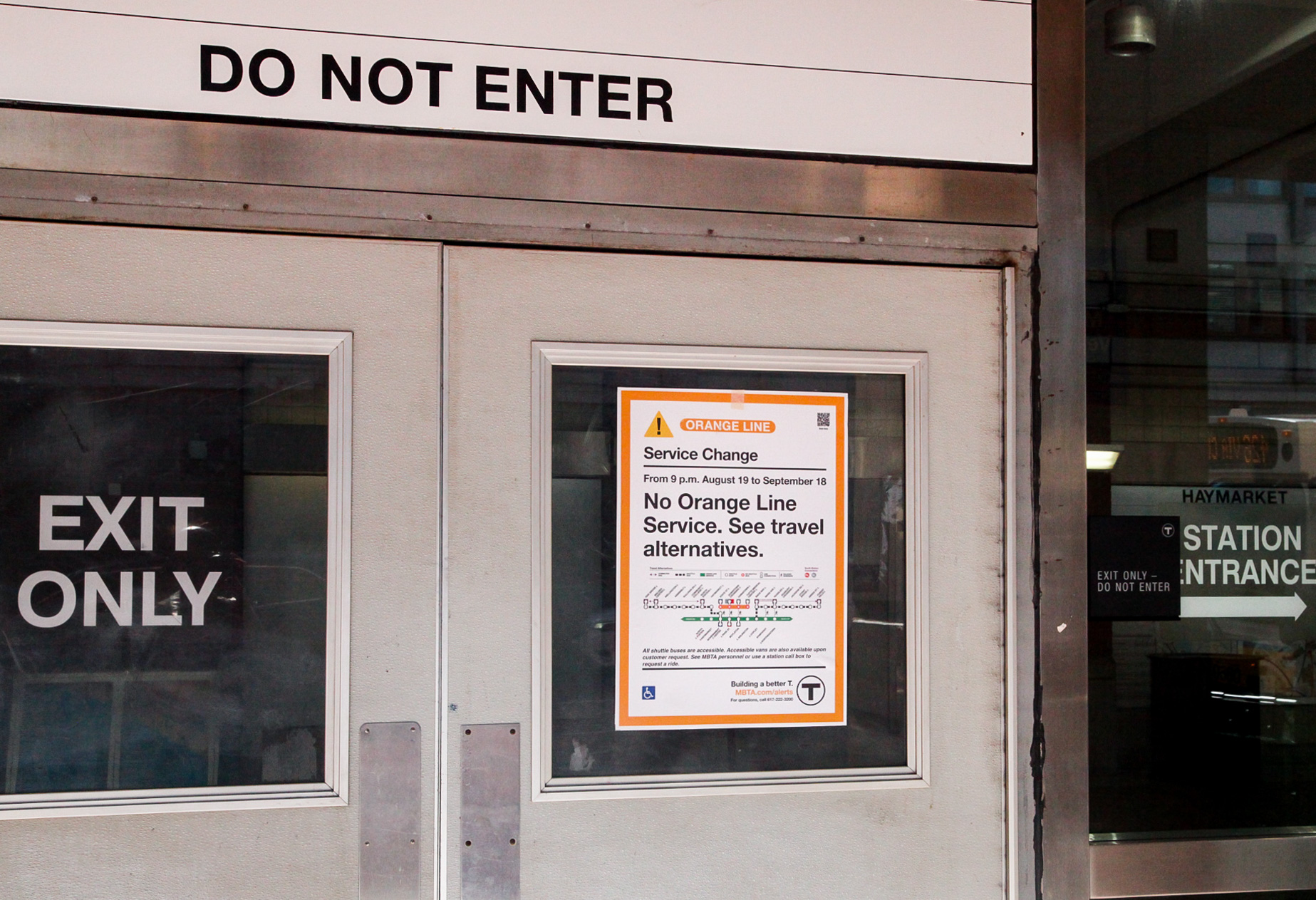 Haymarket station MBTA closed