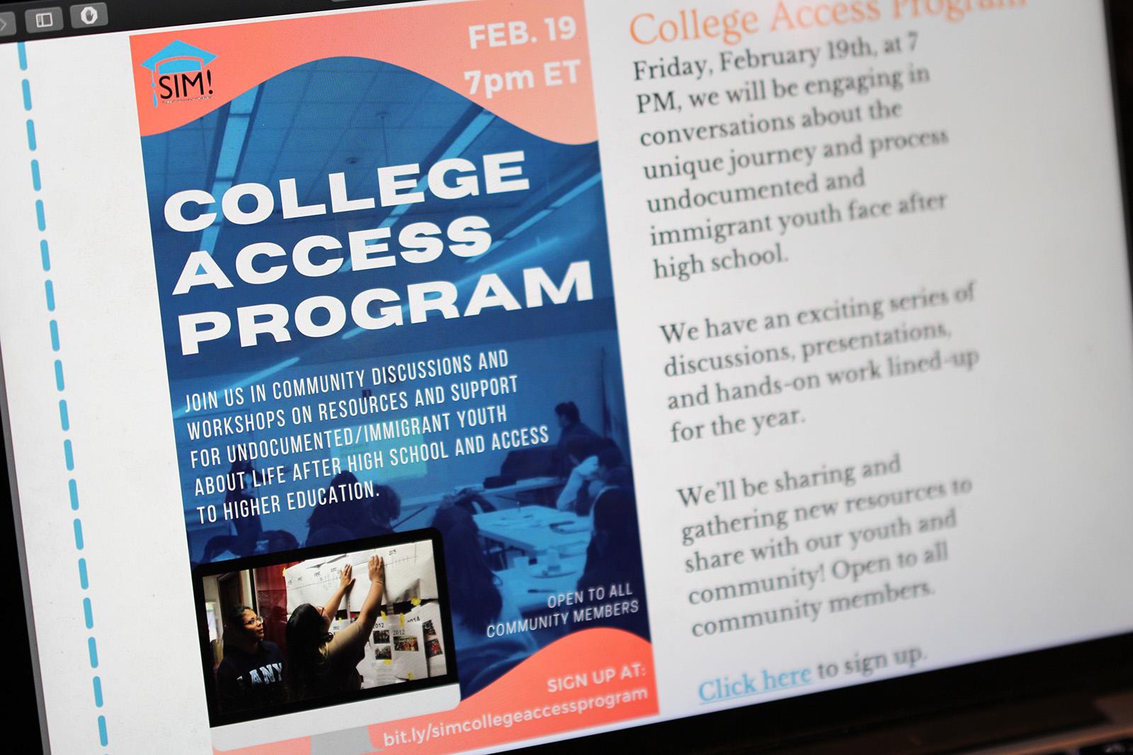 student immigrant movement college access program