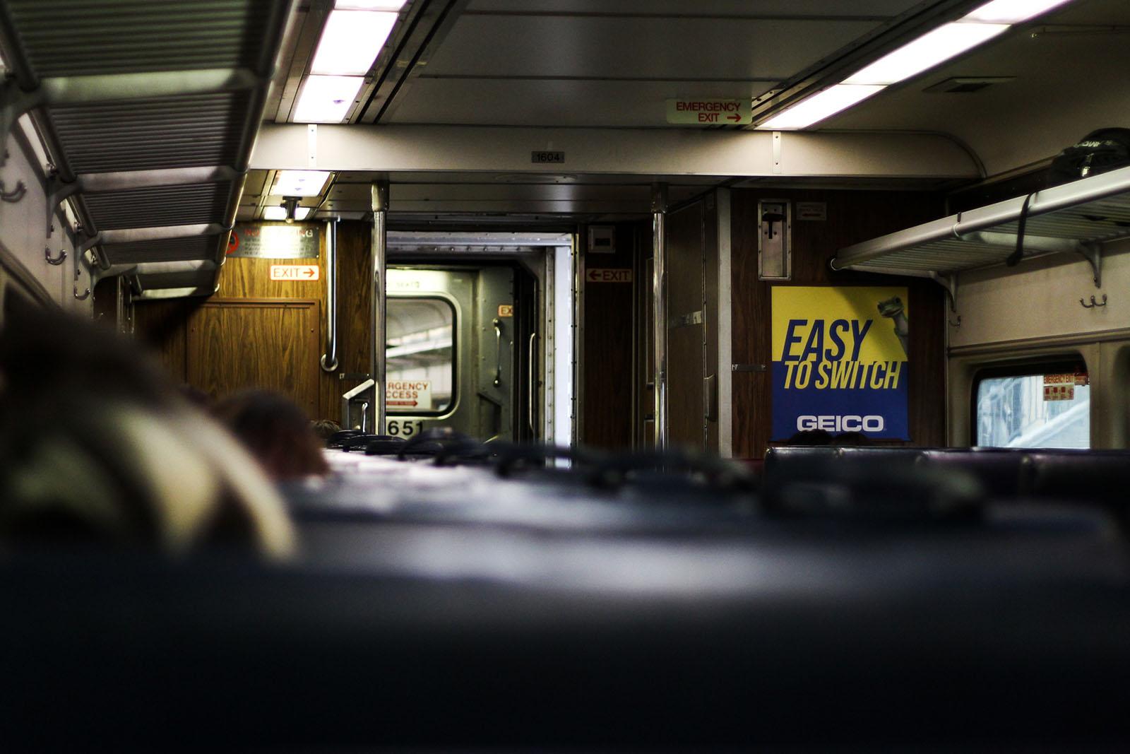 The Massachusetts Bay Transportation Authority commuter rail. Service cuts to the commuter rail and MBTA ferry begin Saturday in an effort to curtail state spending. HANNAH YOSHINAGA/ DAILY FREE PRESS STAFF