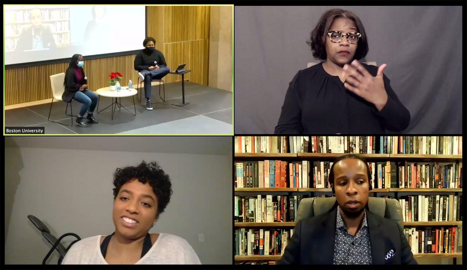 Boston University’s Howard Thurman Center for Common Ground hosted “A Conversation with Dr. Ibram X Kendi” on Wednesday to kick off a new speaker series. HANNAH YOSHINAGA/ DAILY FREE PRESS STAFF