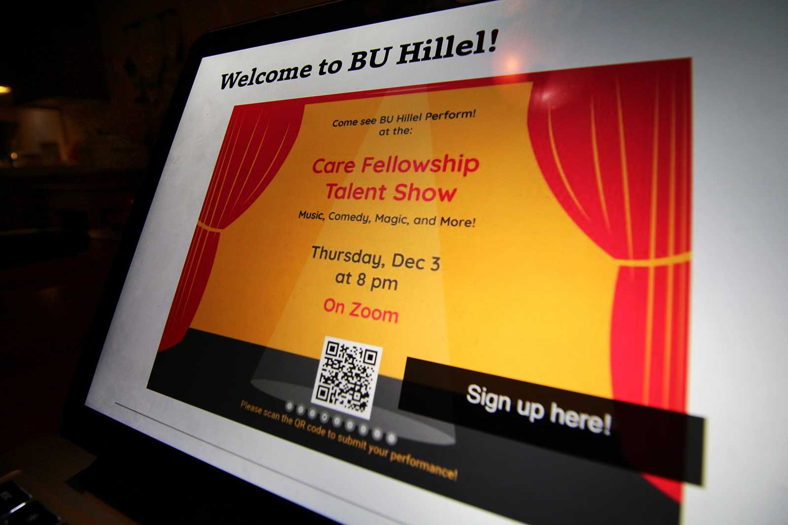 Boston University Hillel hosted its first talent show Thursday night on Zoom. ILLUSTRATION BY HANNAH YOSHINAGA/ DAILY FREE PRESS STAFF 