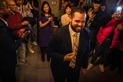 Pepén at his election watch party on Nov. 7.