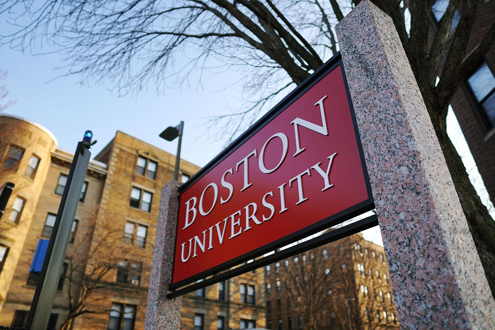 Boston University sign