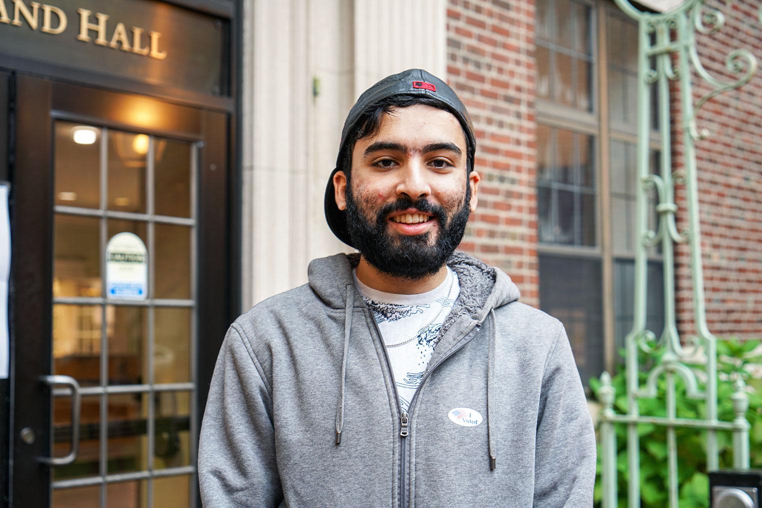 Boston University graduate student Naveed Ghani. Youth and minority voters took part in the 2018 midterms in greater numbers than in years prior. SERENA YU/ DAILY FREE PRESS STAFF