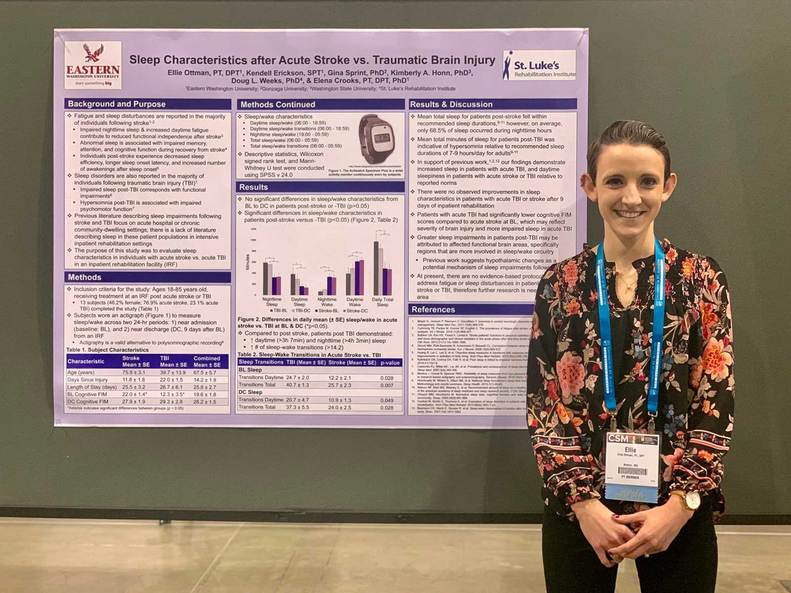Jenna Zajec, a PhD student in Boston University Sargent College of Health and Rehabilitation Services and physical therapist, presents her study at the American Physical Therapy Association’s 2020 Combined Sections Meeting. COURTESY JENNA ZAJEC
