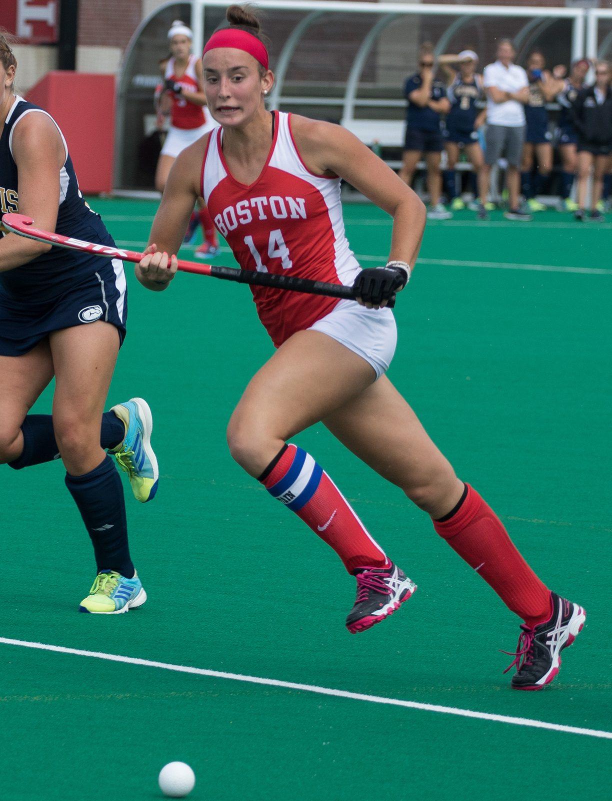 Senior forward Amanda Cassera paces the Terriers in scoring with 18 points. PHOTO BY JUSTIN HAWK/ DAILY FREE PRESS STAFF