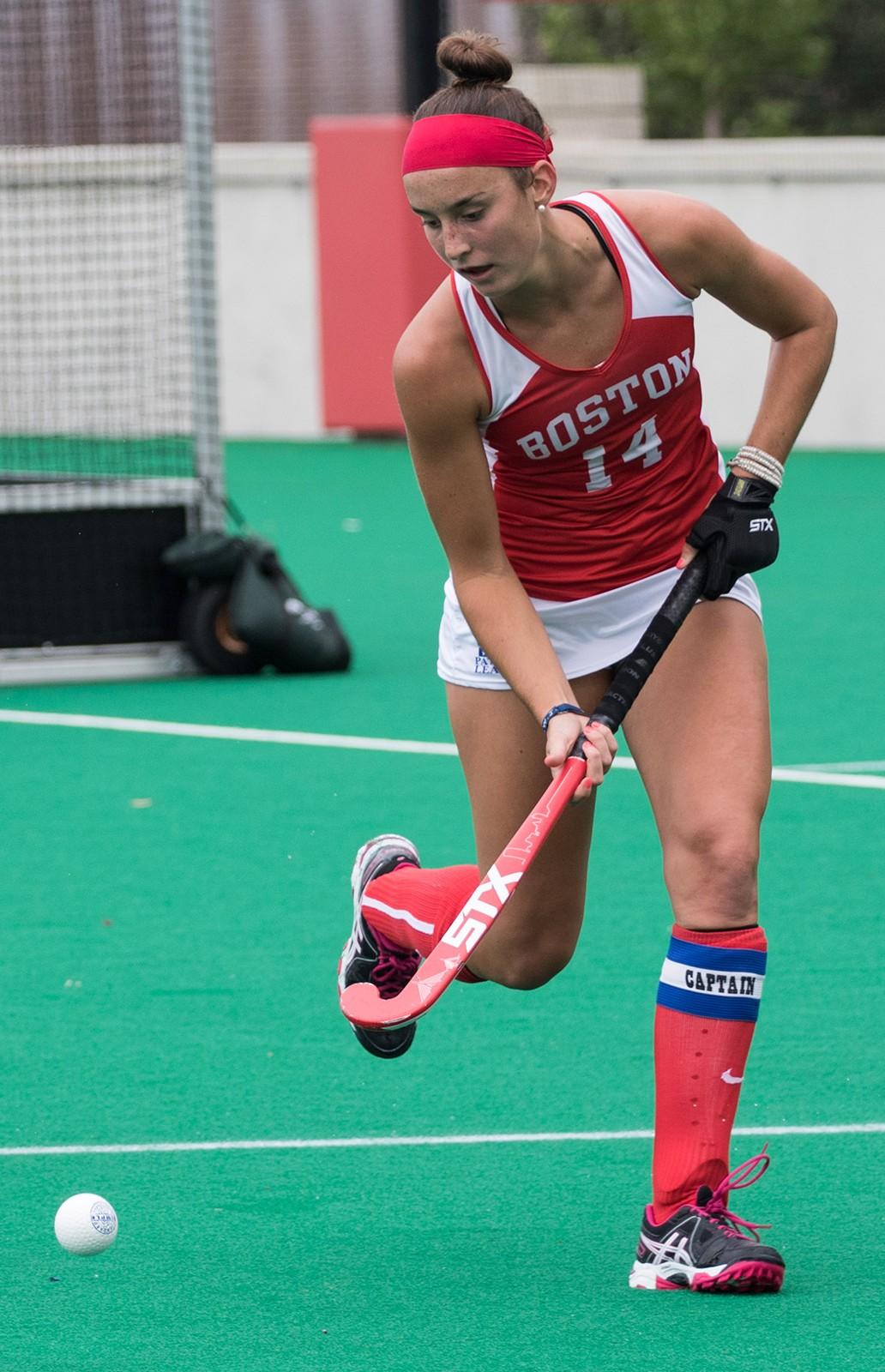 Senior forward Amanda Cassera leads the team in points with 10. PHOTO BY JUSTIN HAWK/ DAILY FREE PRESS STAFF