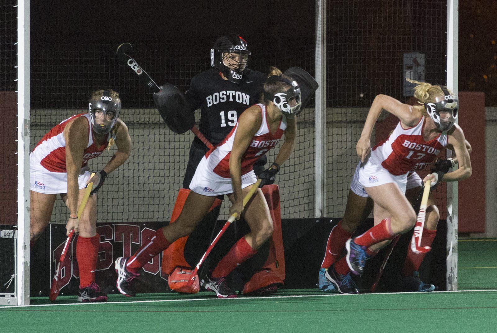 Senior goalkeeper Cammy Jensen made five saves for the Terriers on Thursday. PHOTO BY KELSEY CRONIN/ DAILY FREE PRESS STAFF 