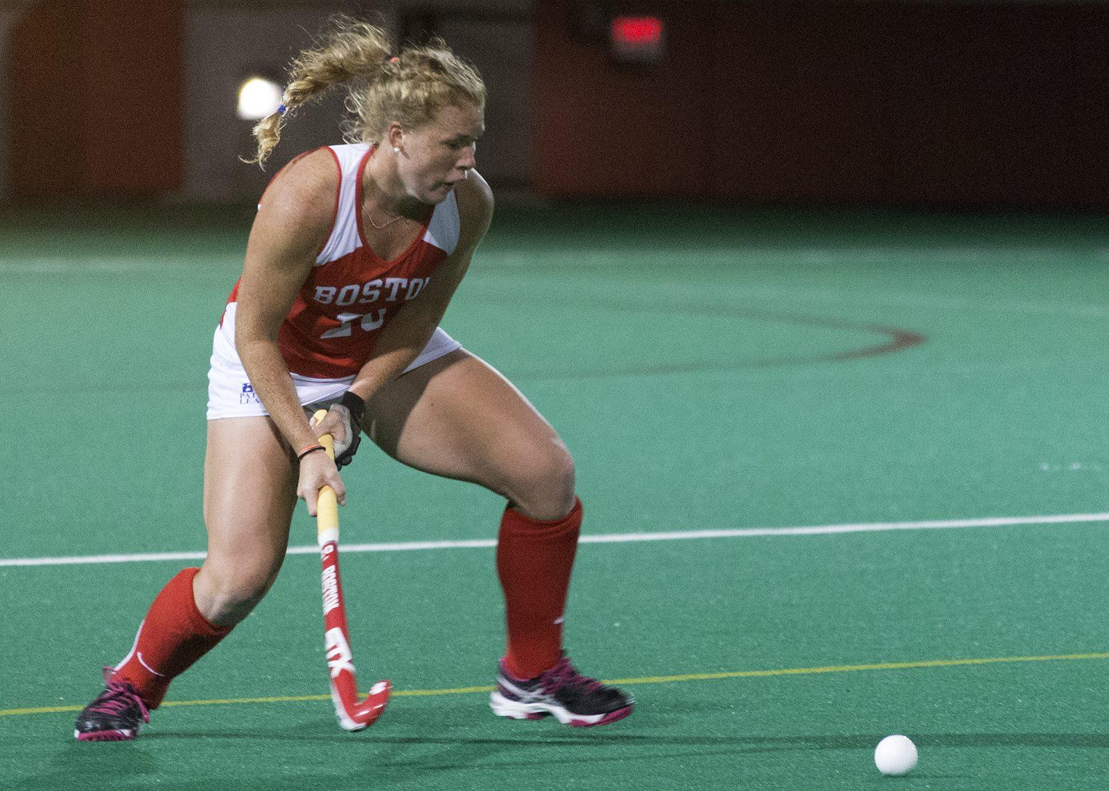 Sophomore fullback Ally Hammel had an assist in Sunday's contest. PHOTO BY KELSEY CRONIN/ DAILY FREE PRESS STAFF
