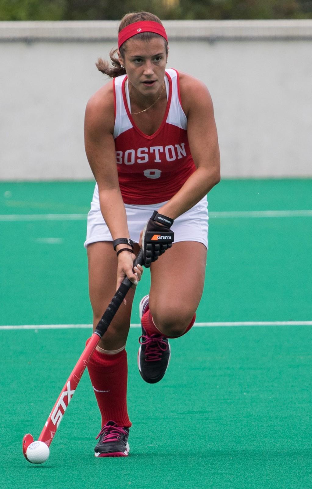 Junior fullback/midfielder Allie Renzi scored in BU's win over Colgate. PHOTO BY JUSITN HAWK/ DAILY FREE PRESS STAFF 