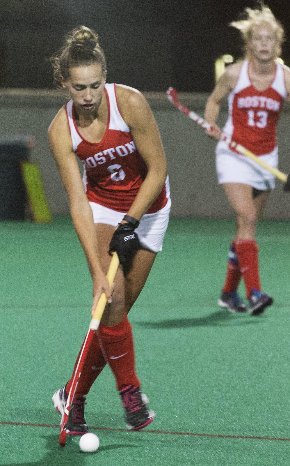 Junior fullback/midfielder Allie Renzi has stepped up for the Terriers lately. PHOTO BY KELSEY CRONIN/ DAILY FREE PRESS STAFF 