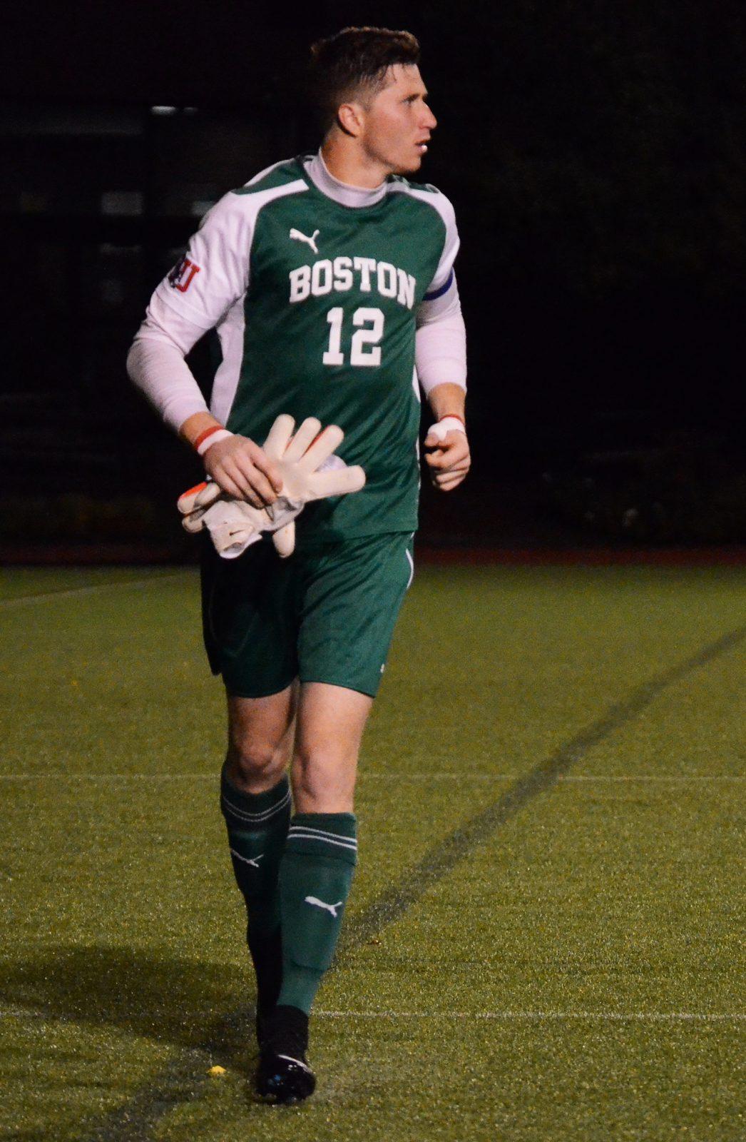 Senior goalkeeper Matt Gilbert stood strong in net for the Terriers on Saturday. PHOTO BY FALON MORAN/ DFP FILE PHOTO 