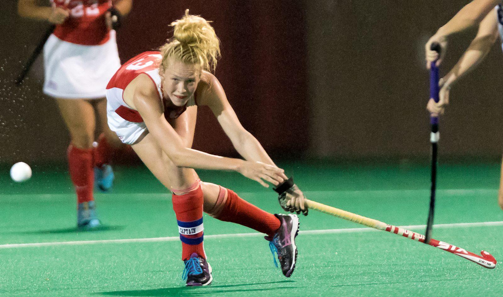 Senior midfielder Hester van der Laan was named Turnpike Trophy MVP. PHOTO BY JOHN KAVOURIS/ DAILY FREE PRESS STAFF 