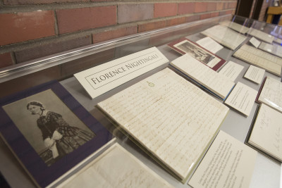 BU students are now able to access the second largest collection of Florence Nightingale’s written letters and medical theories in the world at The Howard Gotlieb Archival Research Center located inside Mugar Library. PHOTO BY SARAH SILBIGER/DAILY FREE PRESS STAFF