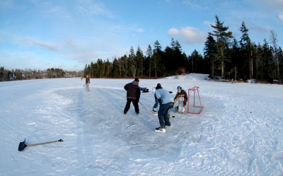 Sometimes all you need is a pond, good friends and a puck. PHOTO BY WIKIMEDIA