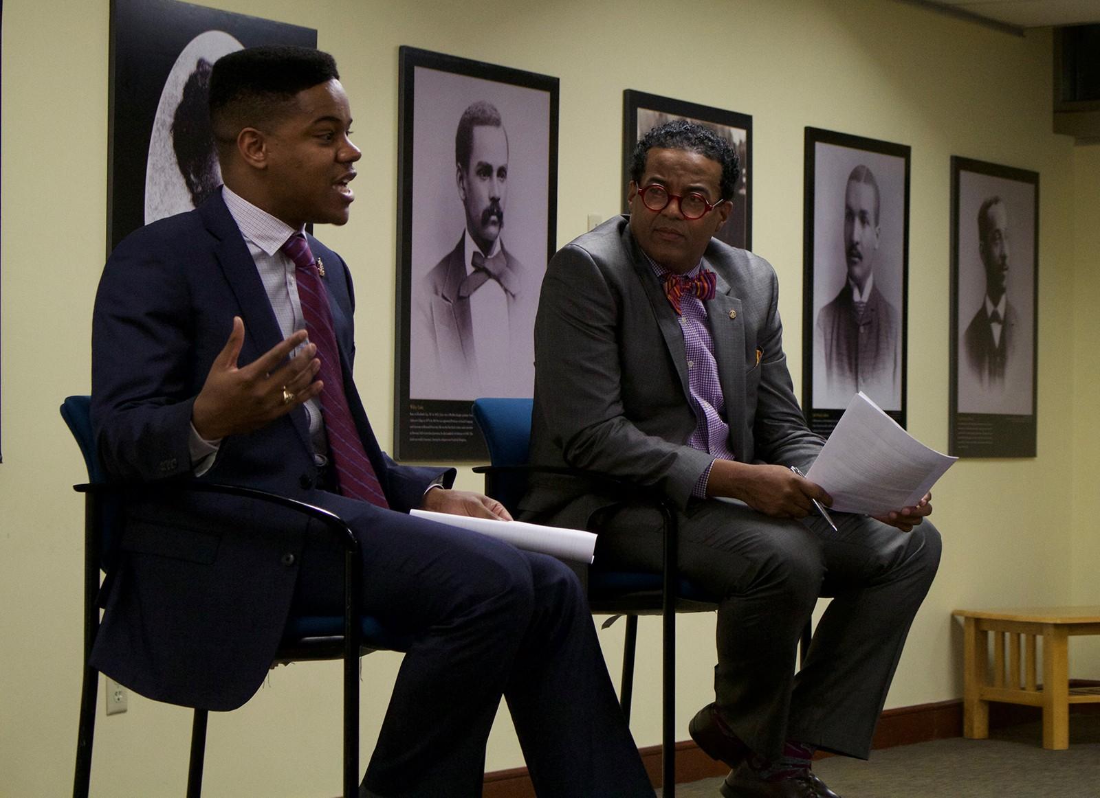 University of Virginia student Martese Johnson discusses his March 2015 assault. PHOTO BY BRIGID KING/DAILY FREE PRESS STAFF