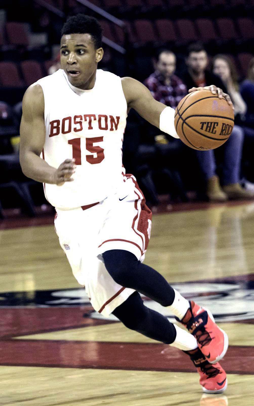 Freshman guard Cheddi Mosely was named to the Patriot League All-Rookie team on Monday. PHOTO BY JUSTIN HAWK/DAILY FREE PRESS STAFF