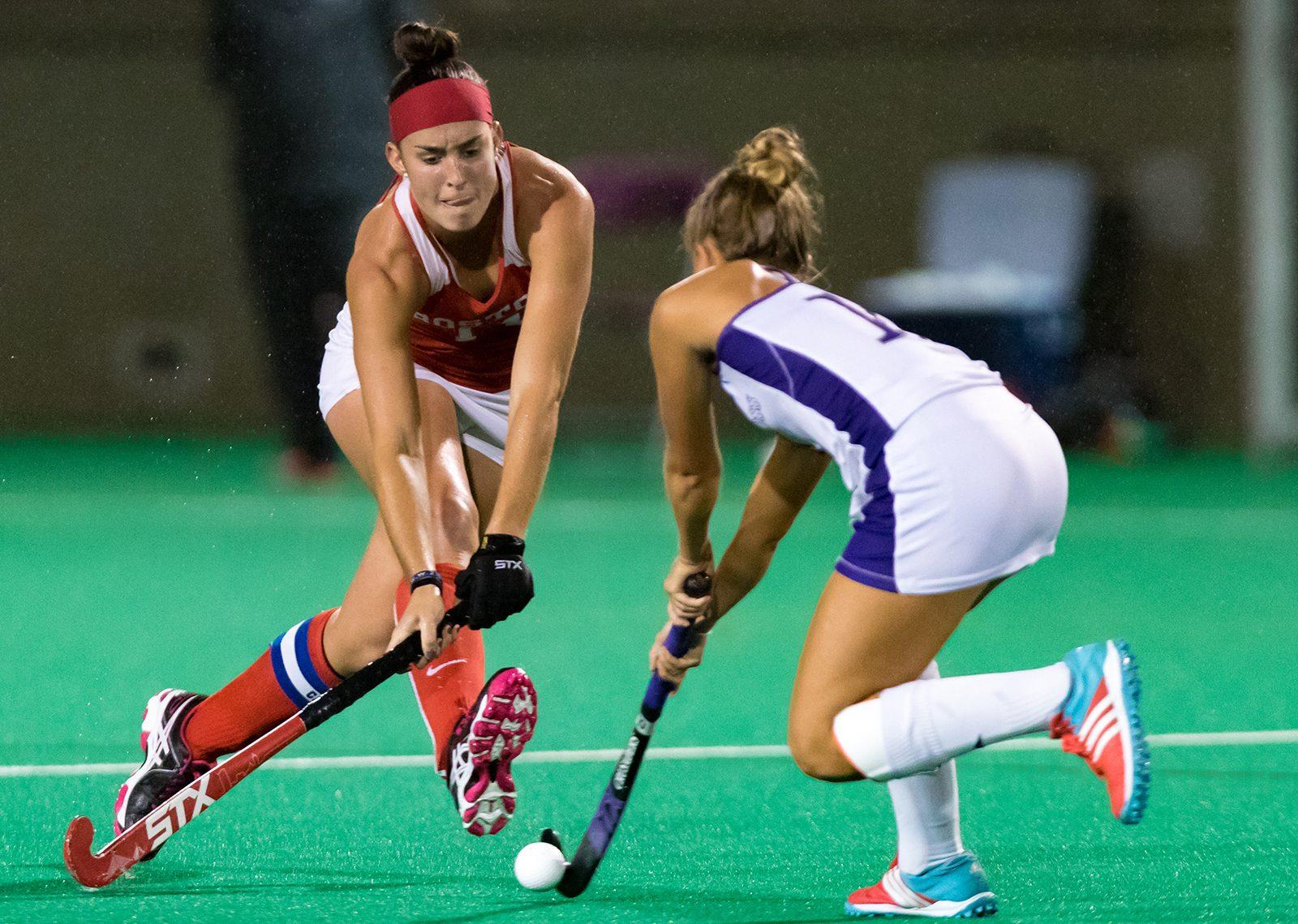 Senior forward Amanda Cassera scored her team-leading ninth goal on Sunday. PHOTO BY JOHN KAVOURIS/ DAILY FREE PRESS STAFF 