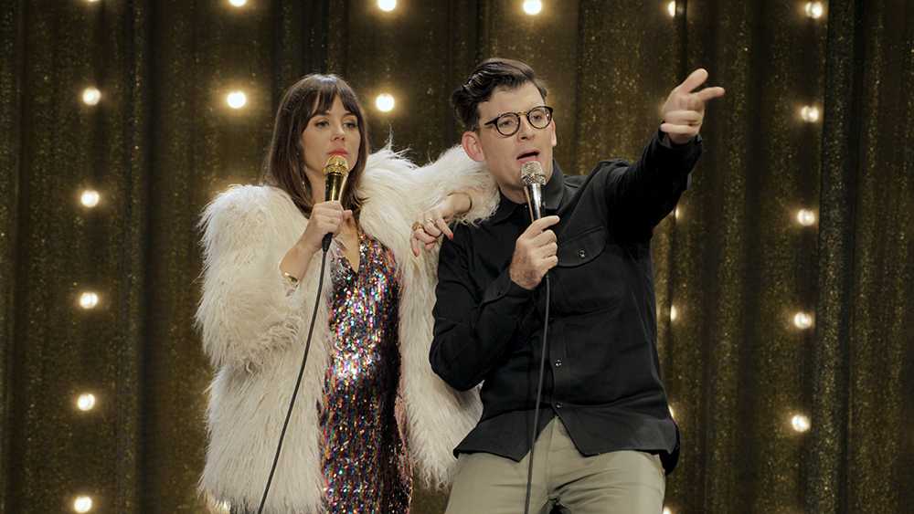 Natasha Leggero and Moshe Kasher on their new Netflix special “Honeymoon.” In the special, the newlywed comedians talk about their relationship and give couples from the audience relationship advice. PHOTO COURTESY NETFLIX 

