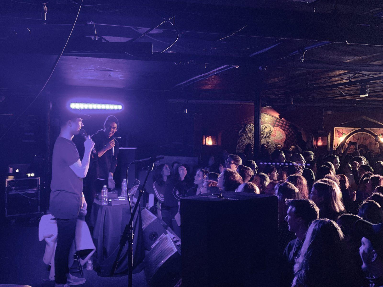 YouTube comedians Cody Ko and Noel Miller perform their stand-up show “Tiny Meat Gang Live” on Feb. 5 at The Middle East in Cambridge.  DAHLIA MALEH/ DAILY FREE PRESS STAFF