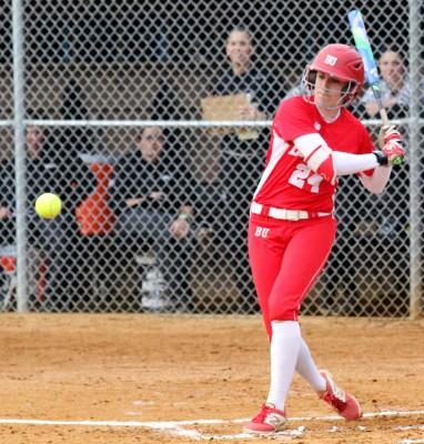 Brittany Younan, outside of leading BU's ERA, has struck out 85 percent of players in 2016. PHOTO BY SOFIA FARENTINOS/DAILY FREE PRESS STAFF