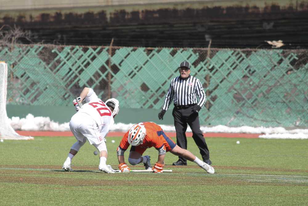 Senior midfielder and faceoff specialist Joe Stucky's performance will be imperative to BU's success at Bucknell. PHOTO BY ABIGAIL FREEMAN/ DFP FILE PHOTO