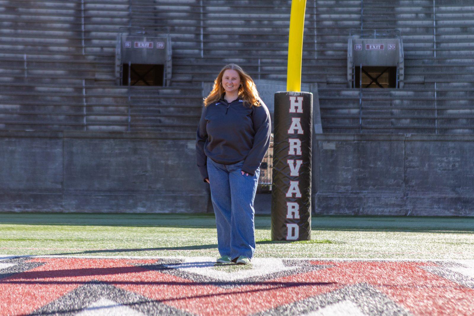 Harvard Athletics Creative Content Producer and Video Production Assistant and Channel 7 Associate Director Molly Potter. Potter was photo co-editor in fall 2023 and spring 2024. HOLLY GUSTAVSEN/DFP PHOTOGRAPHER 