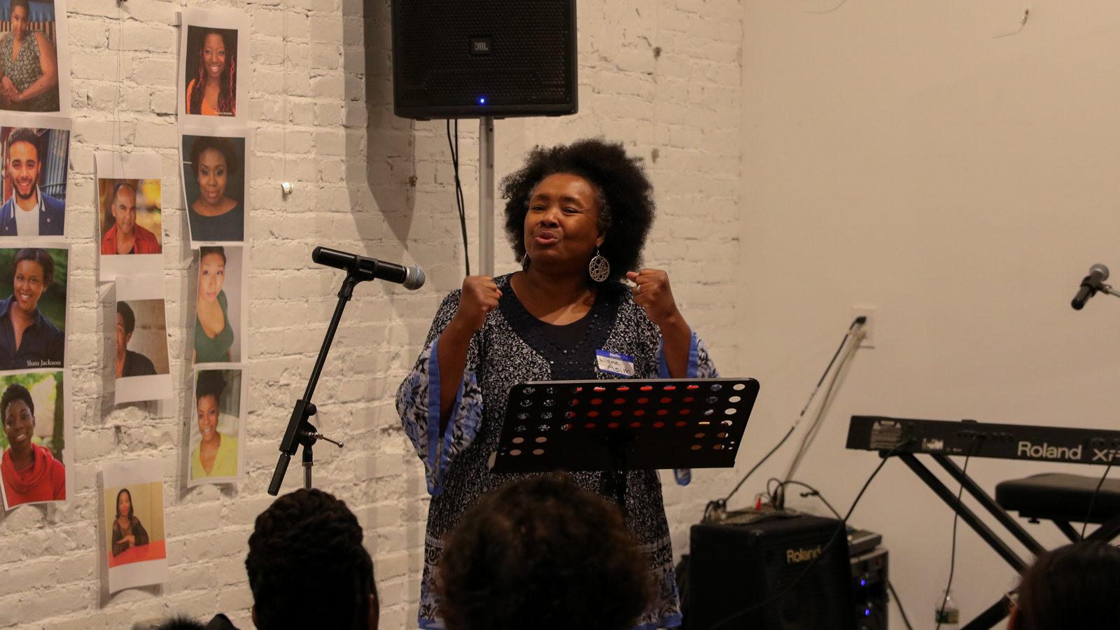 Front Porch Arts Collective hosted an open house where award-winning musician Lovely Hoffman performed her song “My Black Is Beautiful." PHOTO COURTESY TO ZACK RICE
