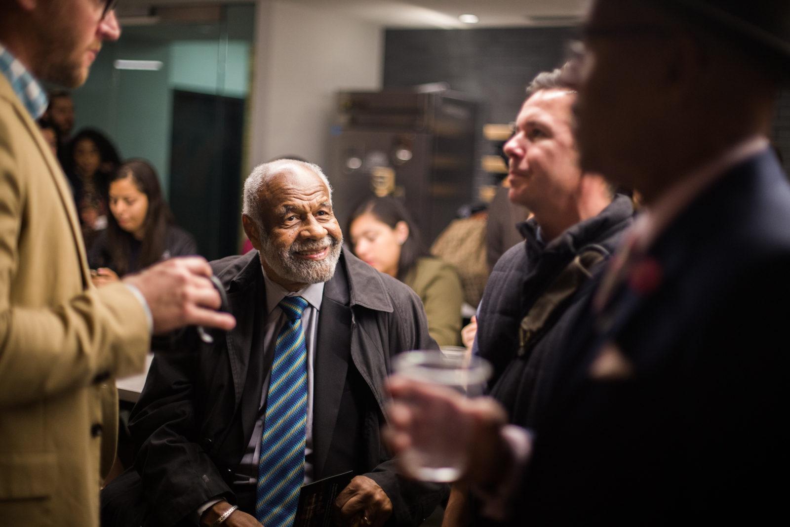 Project 99 hosts its company launch event, the 30by2030 Summit, Wednesday night at WeWork South Station featuring speakers such as Fletcher "Flash" Wiley. PHOTO BY PAIGE WARD/ DAILY FREE PRESS STAFF