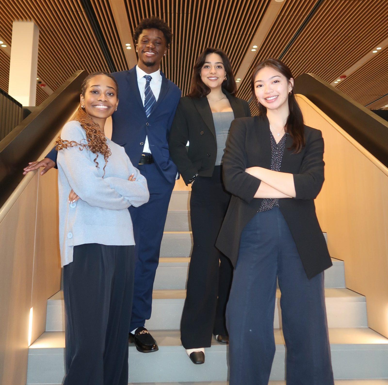 The Breakthrough BU slate. Breakthrough BU was elected for the 2024-2025 academic year and aims to create spaces for marginalized groups, raise awareness for on-campus safety resources and emphasize transparency in student government. COURTESY OF BREAKTHROUGH BU
