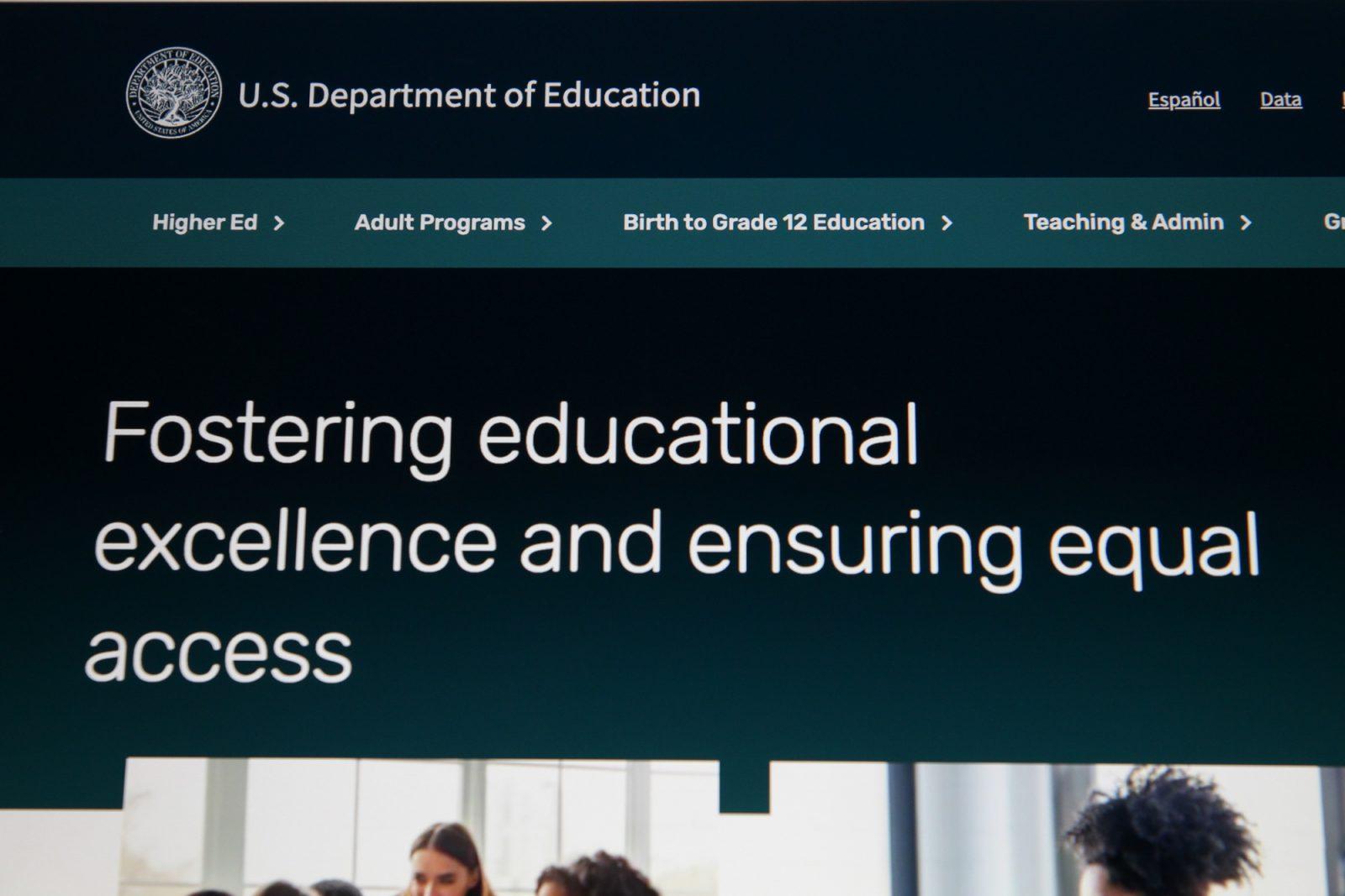 U.S. Department of Education website. Boston University students and faculty are split over the impacts the University community may face if an executive order to dismantle the United States Department of Education is passed. SARAH CRUZ/DFP PHOTOGRAPHER 