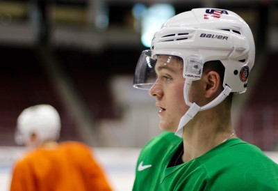 Ryan Donato hopes to follow in the footsteps of his father at the World Junior Championships. PHOTO BY JONATHAN SIGAL/DAILY FREE PRESS STAFF
